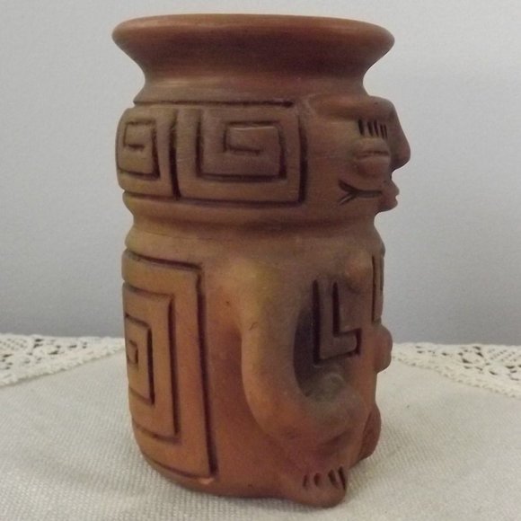Vintage Anatomically Correct Tribal Clay Pottery Vase - Picture 2 of 8
